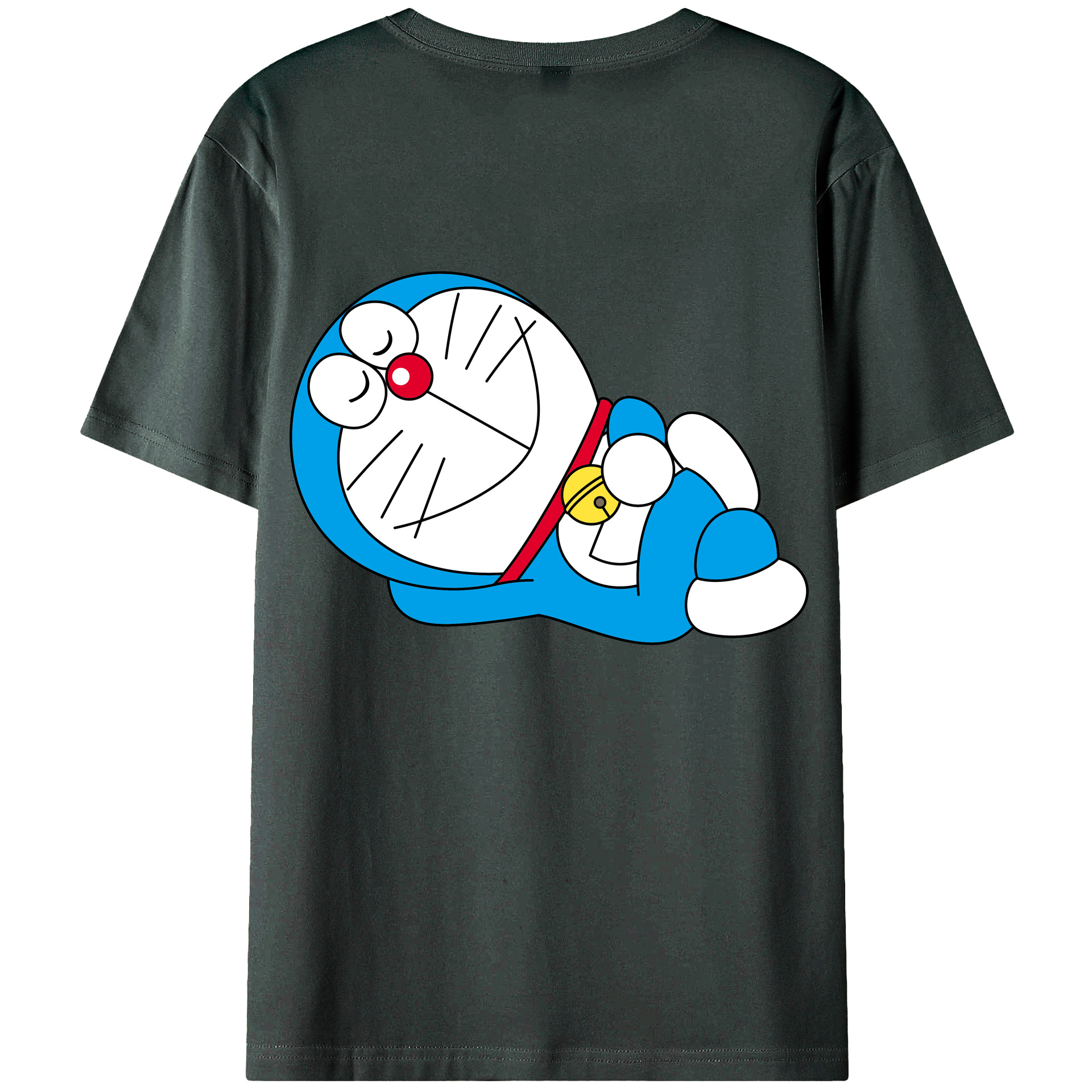 （画像用） ドラえもん Doraemon 綿100％ メンズ半袖Tシャツ（バックプリント） 通気性